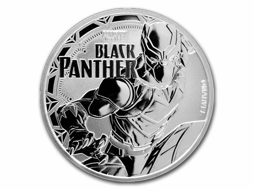 STŘÍBRNÁ MINCE 1 OZ BLACK PANTHER™ (MARVEL©) 2018 - (3.)