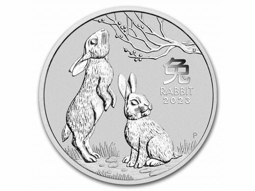 Perth Mint 2oz Mince lunární série III  - rok králíka 2023