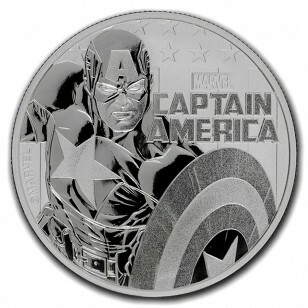 STŘÍBRNÁ MINCE 1 OZ CAPTAIN AMERICA™ (MARVEL©) 2019 - (6.)