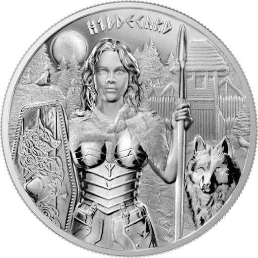 2022 Valkyries: Hildegard 1 oz Silver BU Germania Mint VALKÝRY
