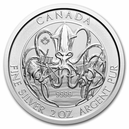 STŘÍBRNÁ MINCE 2 OZ KRAKEN 2020 - (1.)