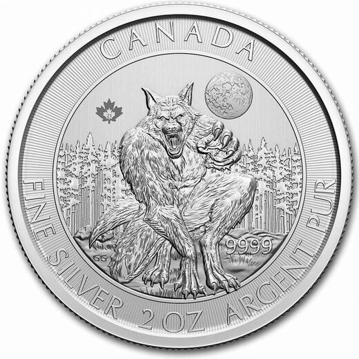 STŘÍBRNÁ MINCE 2 OZ WEREWOLF (VLKODLAK) 2021 - (2.)