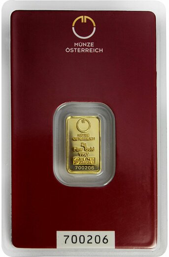 Münze Österreich Zlatý slitek 2 g