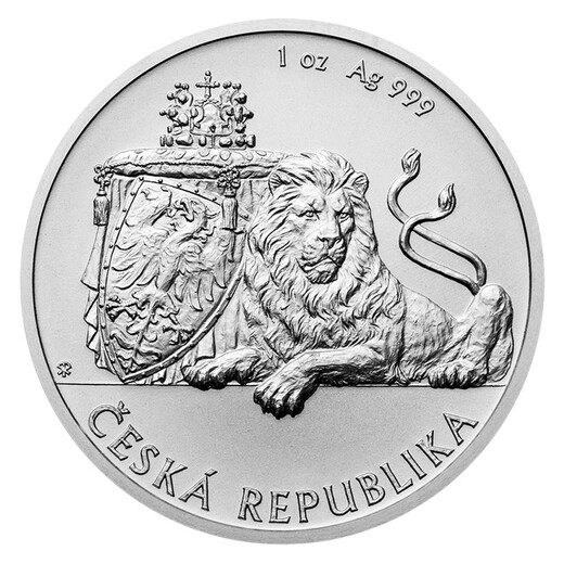 Česká mincovna Stříbrná 1oz mince Český lev 2019