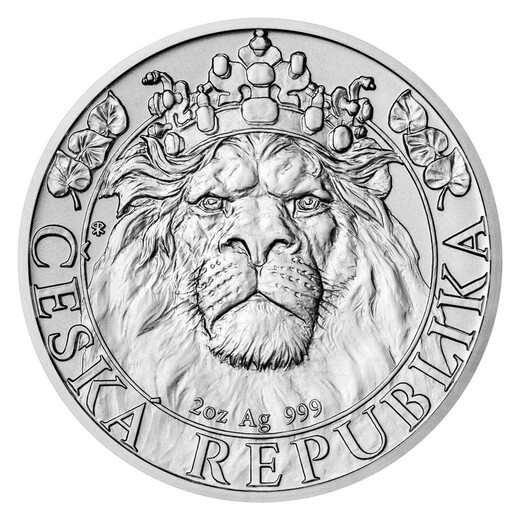 Česká mincovna Stříbrná 2oz mince Český lev 2022