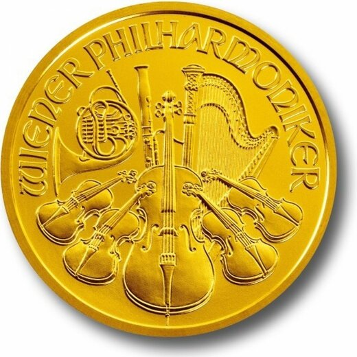Wiener Philharmoniker Zlatá mince 1/10 Oz