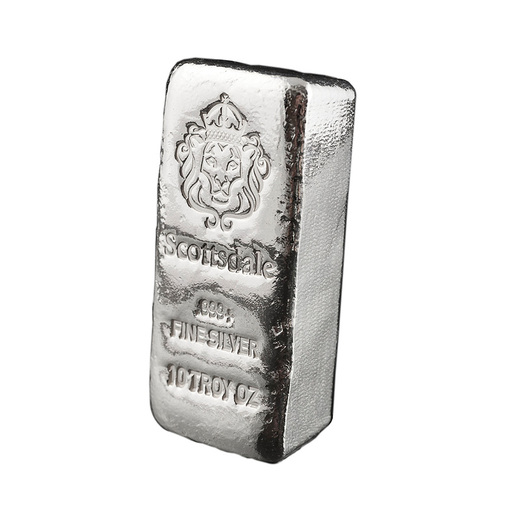 stříbrný litý slitek 10 oz "Chunky" Scottsdale Mint