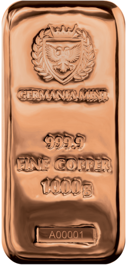 Germania Mint měděný slitek 1000g