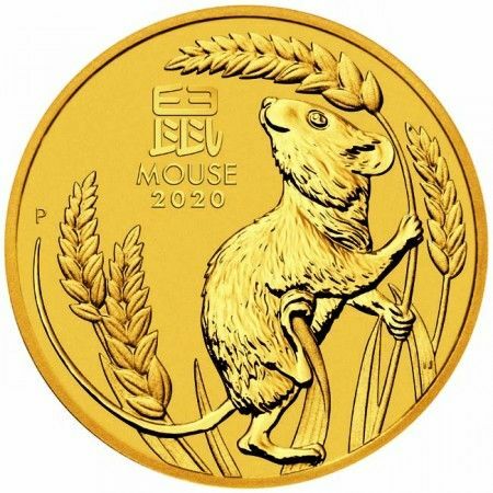 Lunární Zlatá mince "Year of the Mouse" Rok Myši 2020 1 Oz