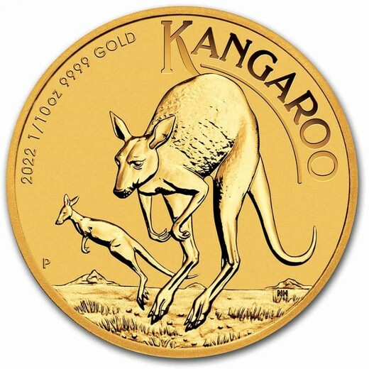 Zlatá mince kangaroo 1/10 oz 2022