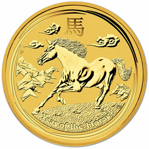 Perth Mint 1/2 oz mince lunární série II - rok koně 2014