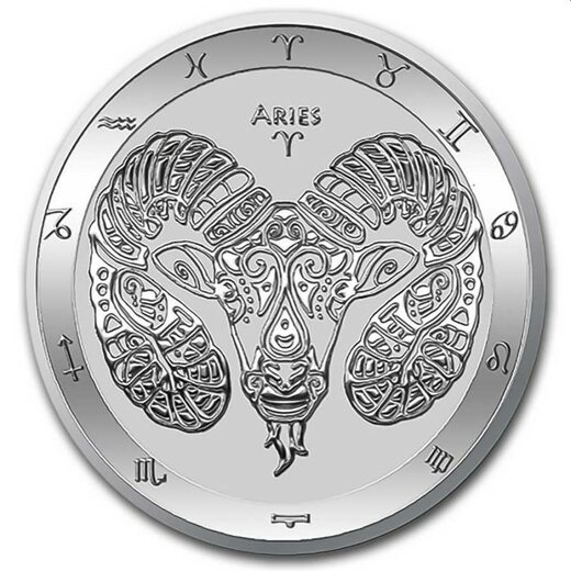 stříbrná mince 1 oz znamení zvěrokruhu BERAN - ZODIAC ARIES
