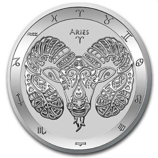 stříbrná mince 1 oz znamení zvěrokruhu BERAN - ZODIAC ARIES