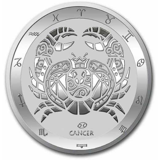 stříbrná mince 1 oz znamení zvěrokruhu RAK - ZODIAC CANCER