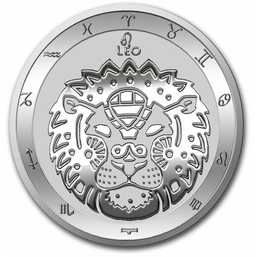 stříbrná mince 1 oz znamení zvěrokruhu LEV - ZODIAC LEO