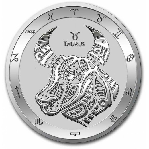 stříbrná mince 1 oz znamení zvěrokruhu BÝK - ZODIAC TAURUS